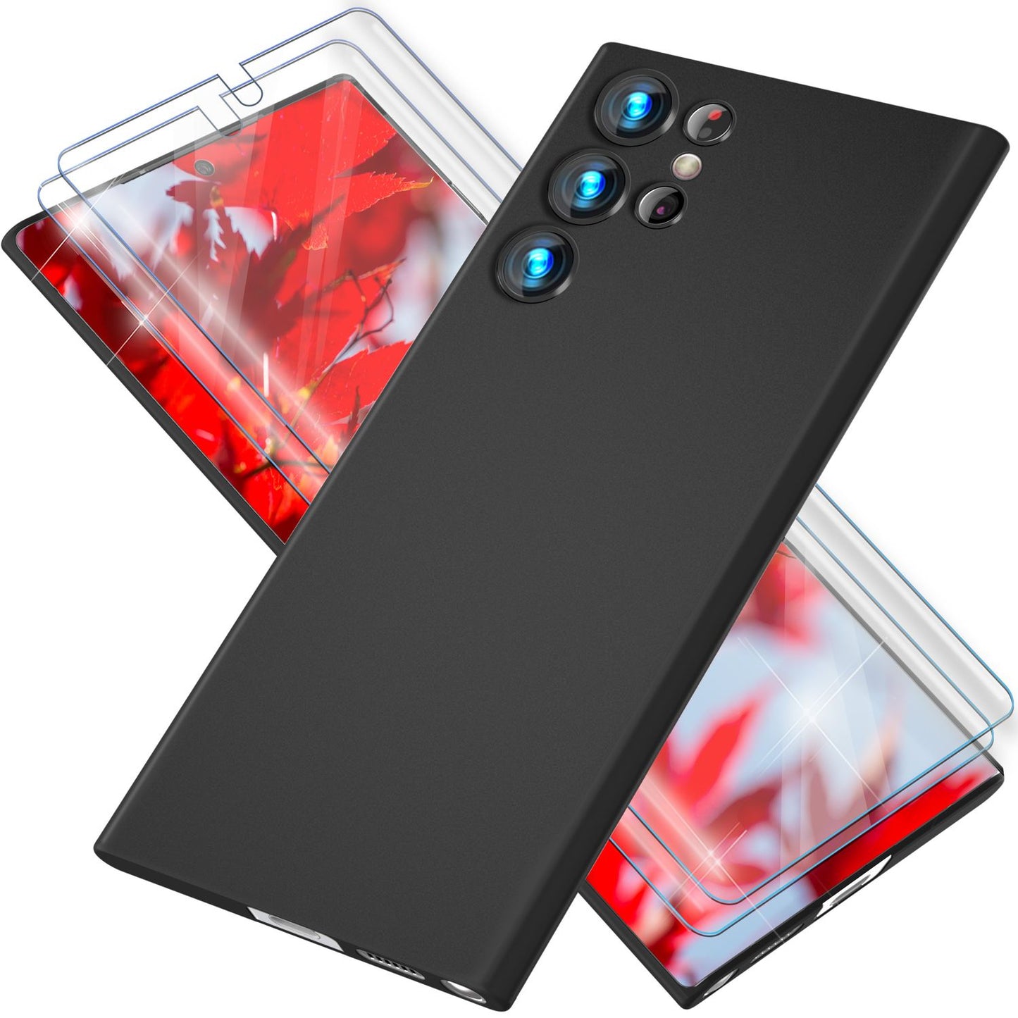 NALIA Ultra Slim Hardcase für Samsung Galaxy S23 Ultra – Matt & 0.3mm Dünn – PHANTOM (Dünnes Cover & Kamera-Vollschutz) – Marke aus Berlin