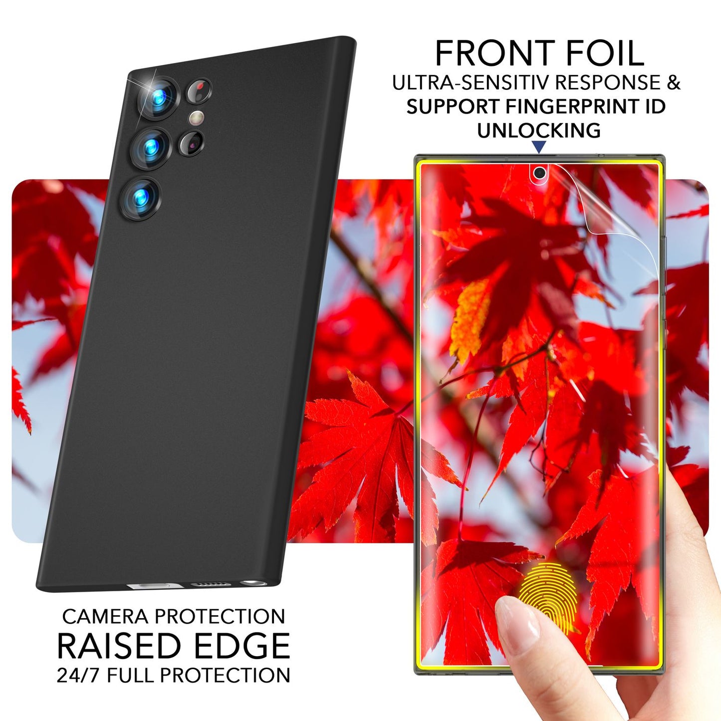NALIA Ultra Slim Hardcase für Samsung Galaxy S23 Ultra – Matt & 0.3mm Dünn – PHANTOM (Dünnes Cover & Kamera-Vollschutz) – Marke aus Berlin
