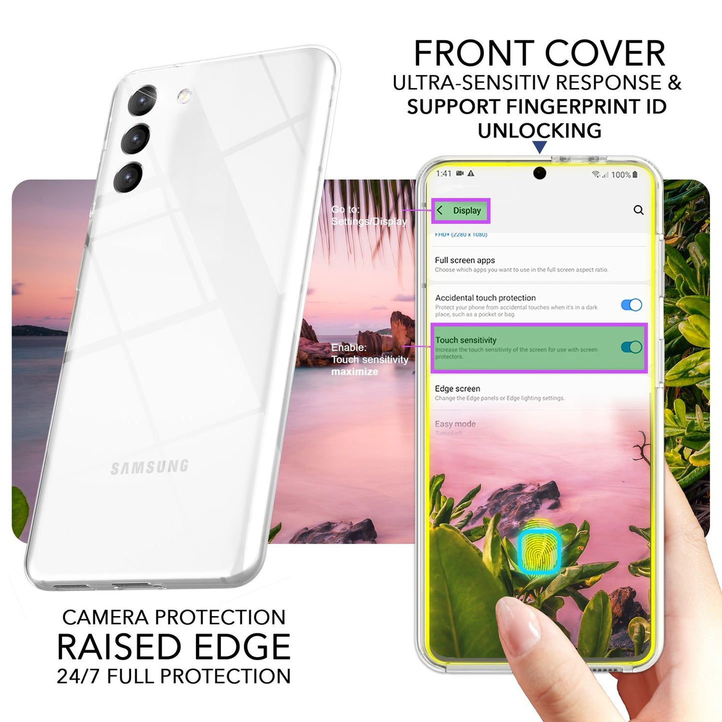 NALIA 360° Hülle für Samsung Galaxy S23 Plus – Vorne & Hinten Schutz – 360GUARD (Full-Body Case) – Marke aus Berlin