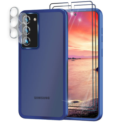 NALIA Matte Handyhülle für Samsung Galaxy S23 – Stoßfester Silikon-Rahmen & Semi-Transparent – FUZION (Anti-Fingerprint Case) – Marke aus Berlin