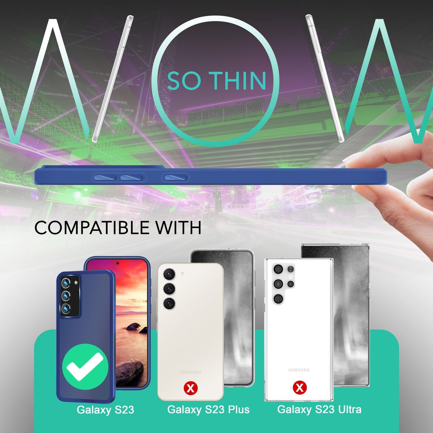 NALIA Matte Handyhülle für Samsung Galaxy S23 – Stoßfester Silikon-Rahmen & Semi-Transparent – FUZION (Anti-Fingerprint Case) – Marke aus Berlin