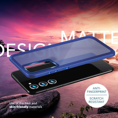 NALIA Matte Handyhülle für Samsung Galaxy S23 – Stoßfester Silikon-Rahmen & Semi-Transparent – FUZION (Anti-Fingerprint Case) – Marke aus Berlin