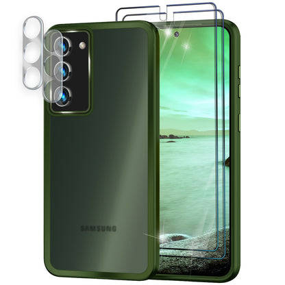 NALIA Matte Handyhülle für Samsung Galaxy S23 – Stoßfester Silikon-Rahmen & Semi-Transparent – FUZION (Anti-Fingerprint Case) – Marke aus Berlin