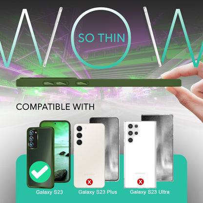 NALIA Matte Handyhülle für Samsung Galaxy S23 – Stoßfester Silikon-Rahmen & Semi-Transparent – FUZION (Anti-Fingerprint Case) – Marke aus Berlin