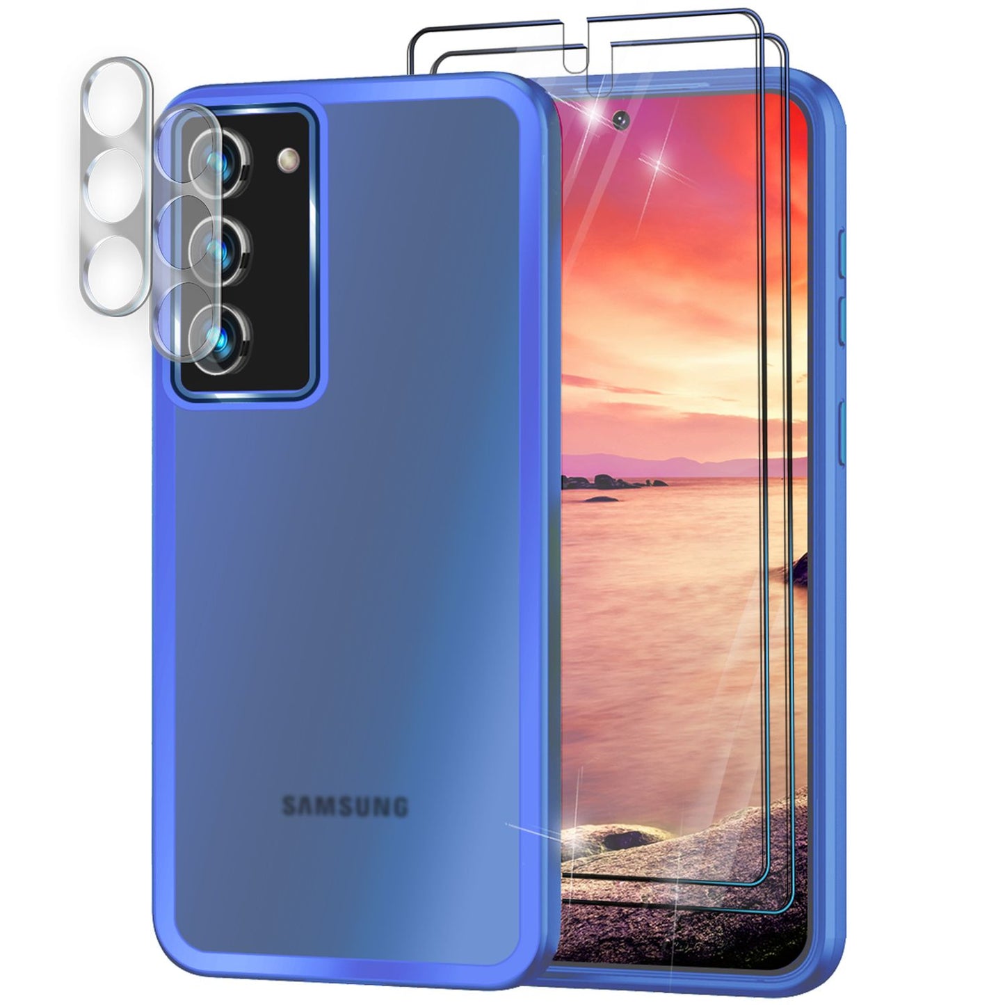 NALIA Matte Handyhülle für Samsung Galaxy S23 – Stoßfester Silikon-Rahmen & Semi-Transparent – FUZION (Anti-Fingerprint Case) – Marke aus Berlin