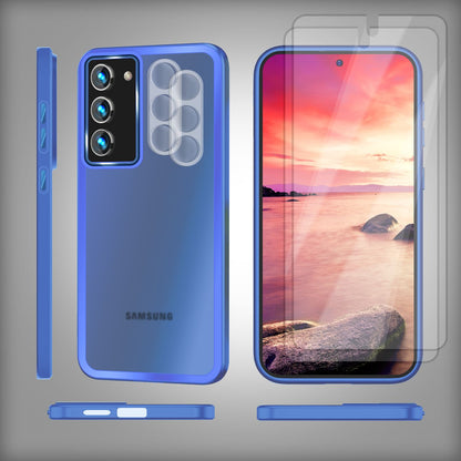 NALIA Matte Handyhülle für Samsung Galaxy S23 – Stoßfester Silikon-Rahmen & Semi-Transparent – FUZION (Anti-Fingerprint Case) – Marke aus Berlin
