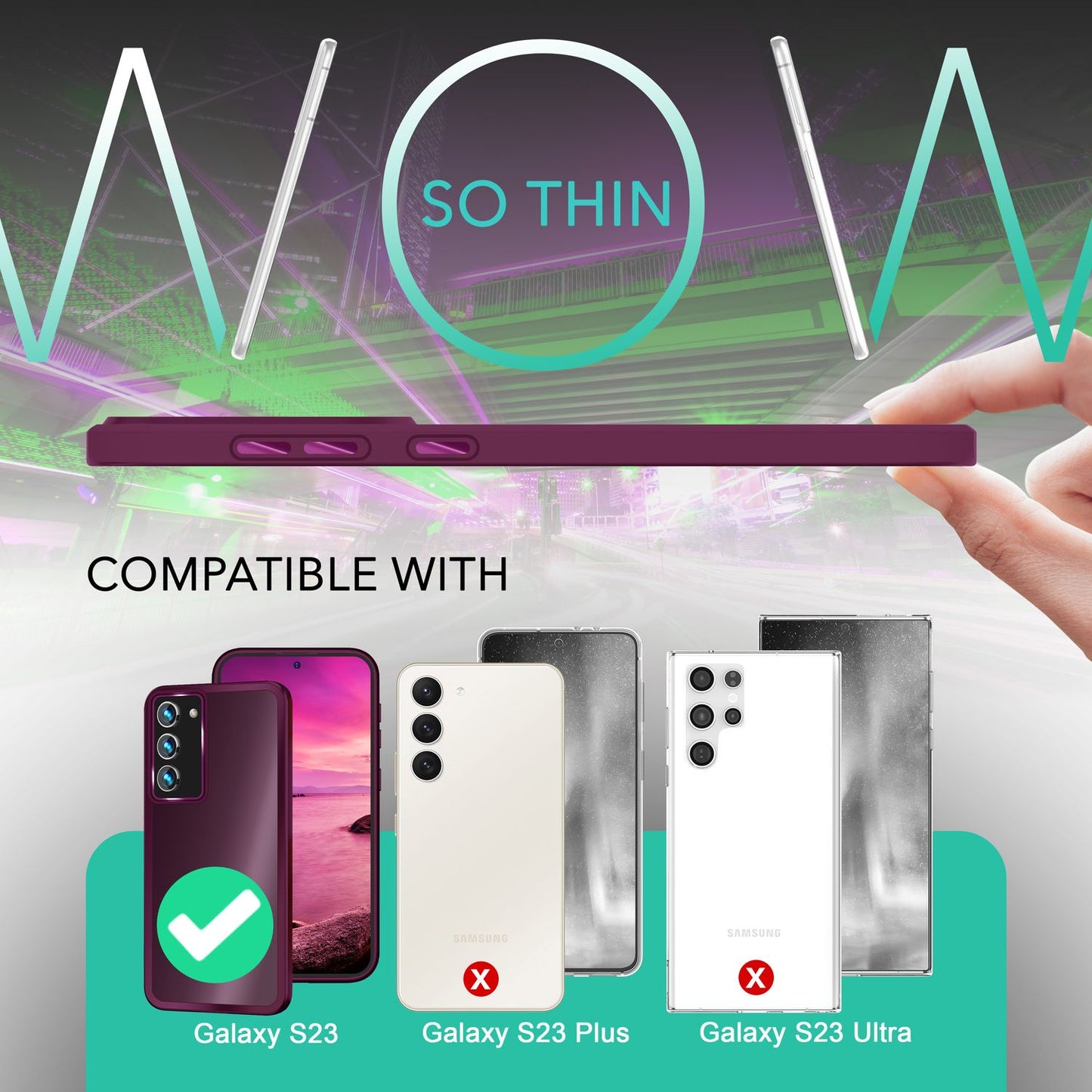NALIA Matte Handyhülle für Samsung Galaxy S23 – Stoßfester Silikon-Rahmen & Semi-Transparent – FUZION (Anti-Fingerprint Case) – Marke aus Berlin
