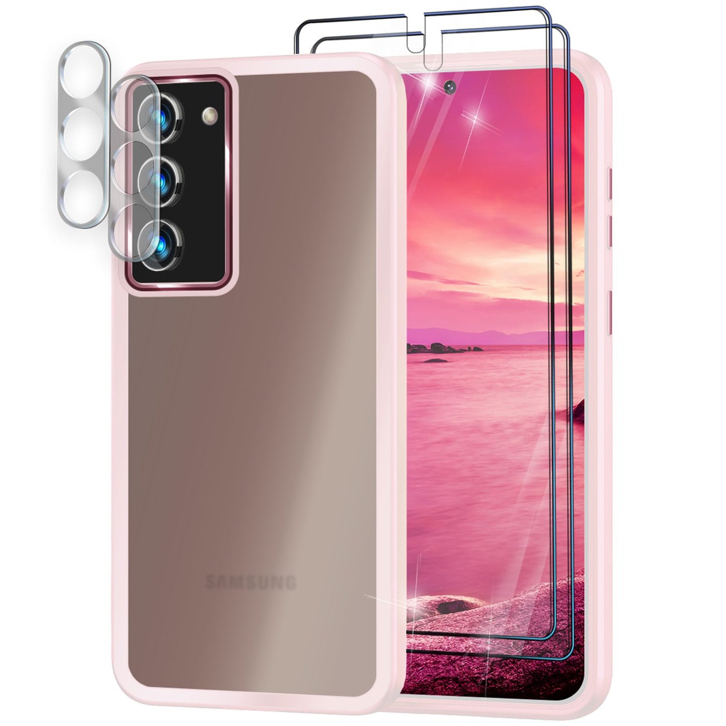 NALIA Matte Handyhülle für Samsung Galaxy S23 – Stoßfester Silikon-Rahmen & Semi-Transparent – FUZION (Anti-Fingerprint Case) – Marke aus Berlin