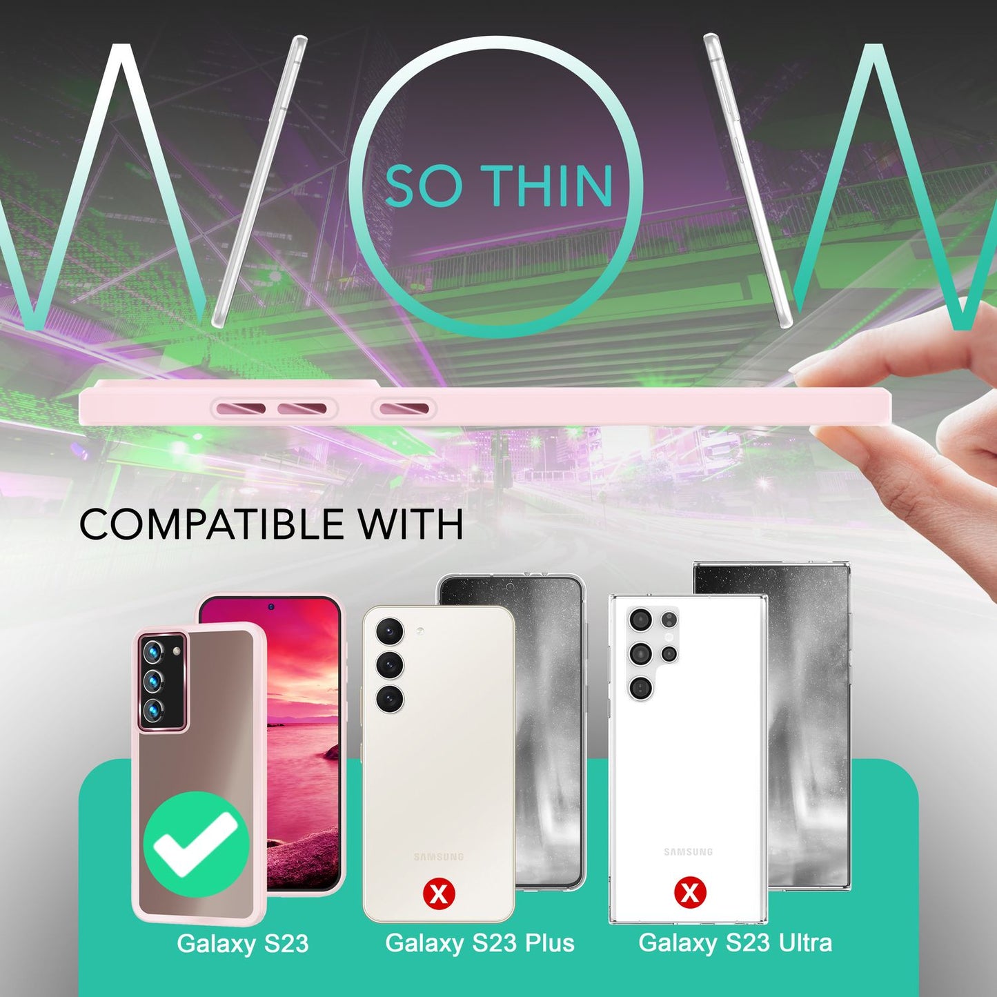NALIA Matte Handyhülle für Samsung Galaxy S23 – Stoßfester Silikon-Rahmen & Semi-Transparent – FUZION (Anti-Fingerprint Case) – Marke aus Berlin