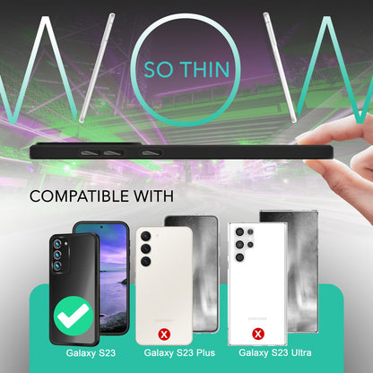 NALIA Matte Handyhülle für Samsung Galaxy S23 – Stoßfester Silikon-Rahmen & Semi-Transparent – FUZION (Anti-Fingerprint Case) – Marke aus Berlin