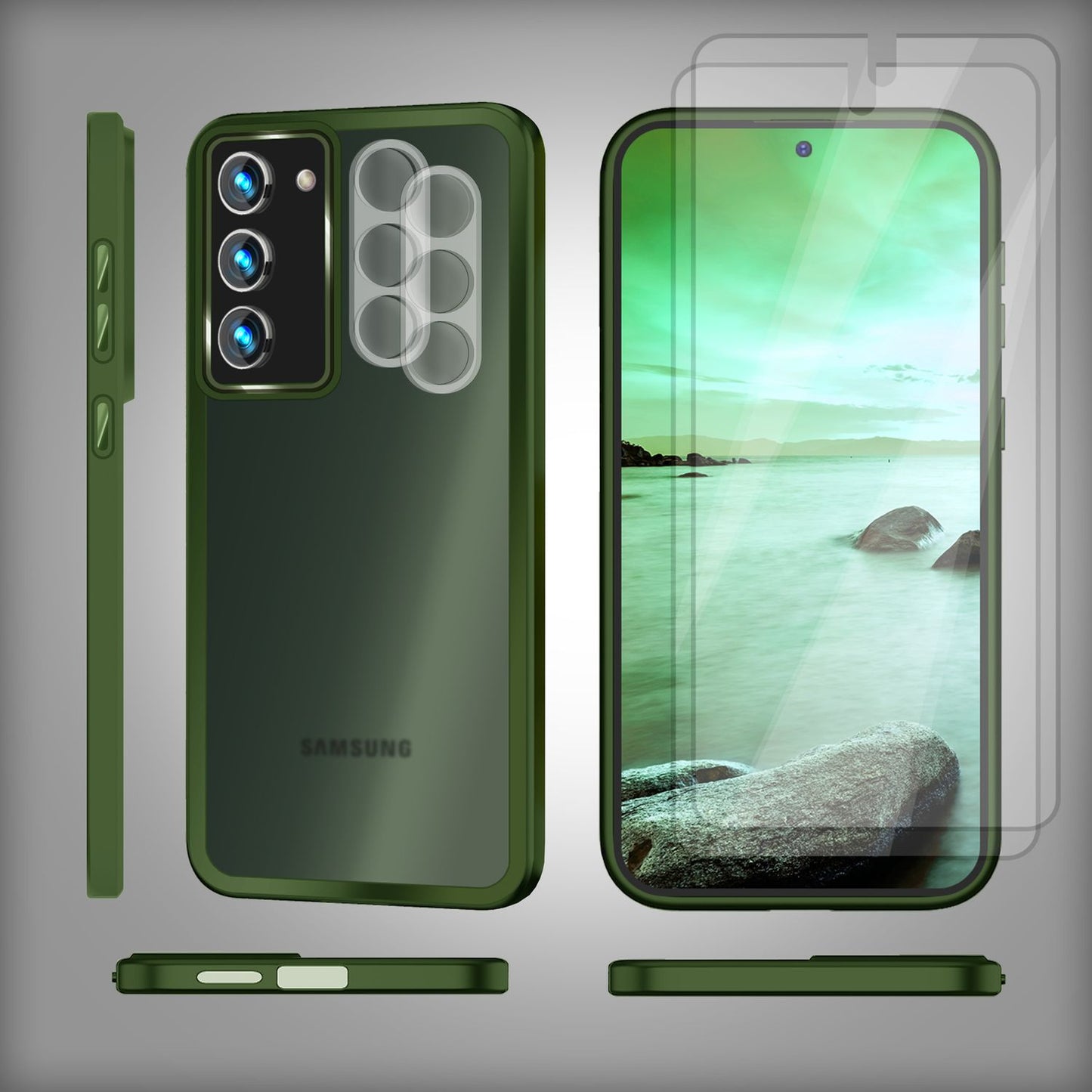 NALIA Matte Handyhülle für Samsung Galaxy S23 Plus – Stoßfester Silikon-Rahmen & Semi-Transparent – FUZION (Anti-Fingerprint Case) – Marke aus Berlin