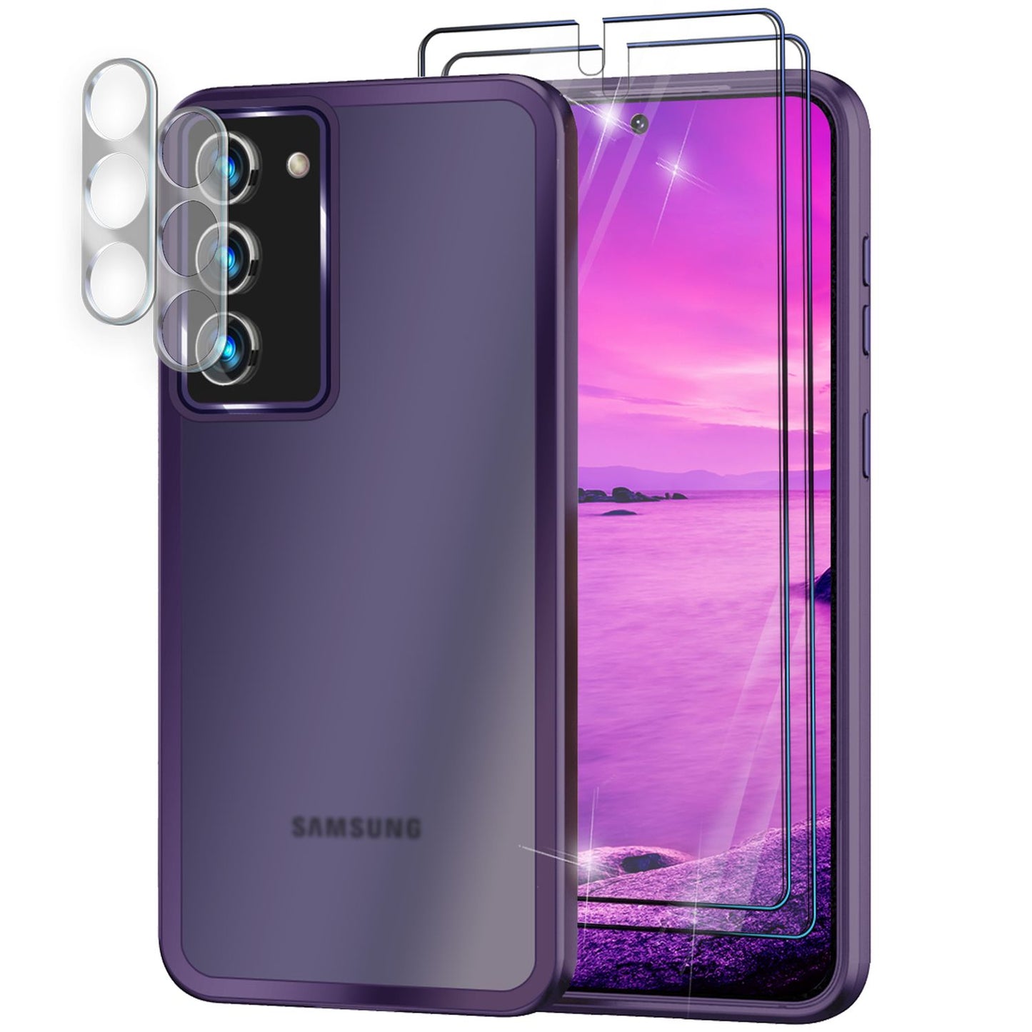 NALIA Matte Handyhülle für Samsung Galaxy S23 Plus – Stoßfester Silikon-Rahmen & Semi-Transparent – FUZION (Anti-Fingerprint Case) – Marke aus Berlin