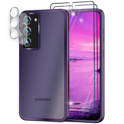 NALIA Matte Handyhülle für Samsung Galaxy S23 Plus – Stoßfester Silikon-Rahmen & Semi-Transparent – FUZION (Anti-Fingerprint Case) – Marke aus Berlin