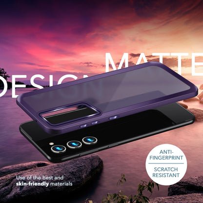 NALIA Matte Handyhülle für Samsung Galaxy S23 Plus – Stoßfester Silikon-Rahmen & Semi-Transparent – FUZION (Anti-Fingerprint Case) – Marke aus Berlin