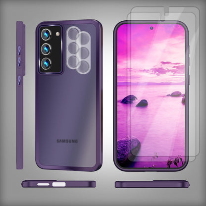NALIA Matte Handyhülle für Samsung Galaxy S23 Plus – Stoßfester Silikon-Rahmen & Semi-Transparent – FUZION (Anti-Fingerprint Case) – Marke aus Berlin