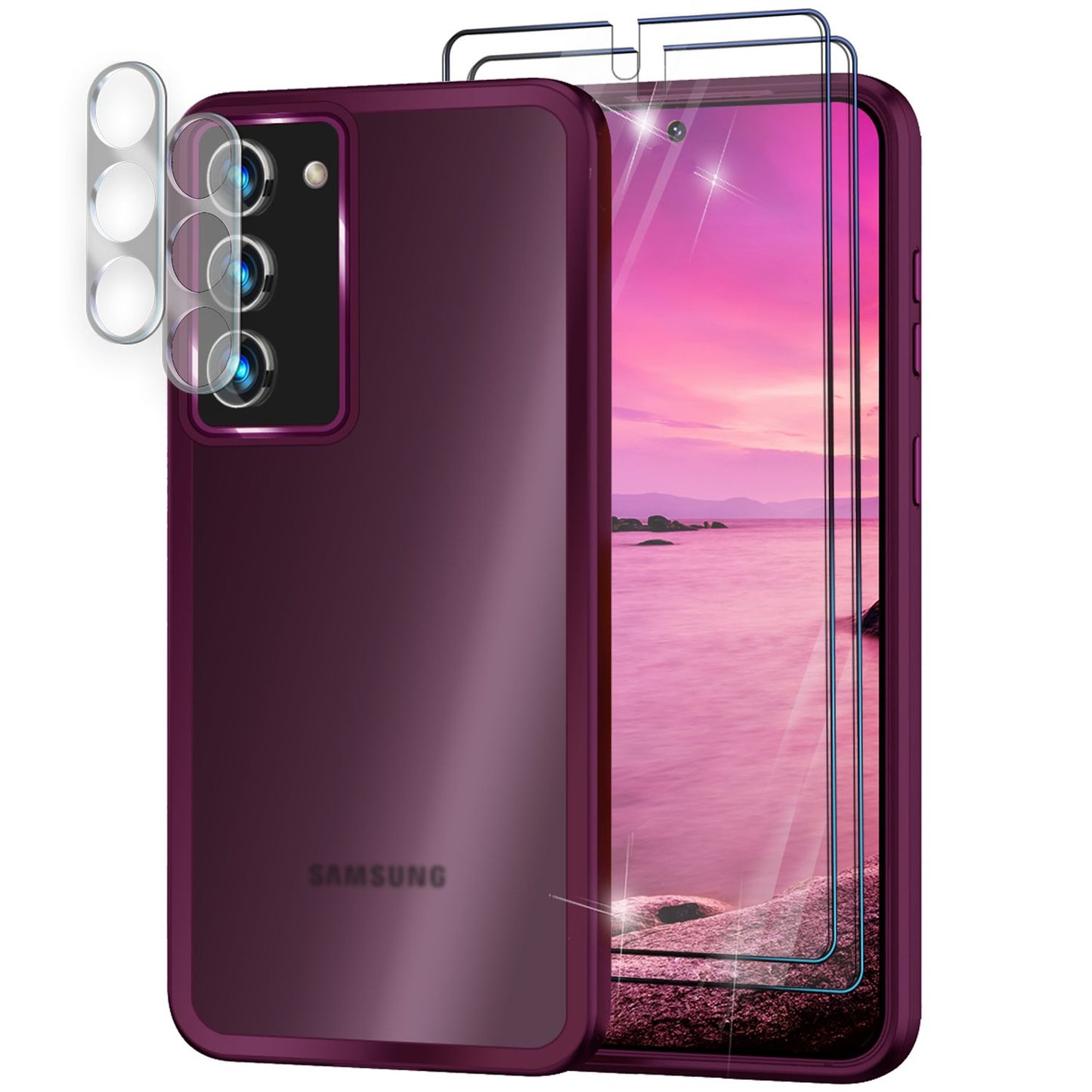 NALIA Matte Handyhülle für Samsung Galaxy S23 Plus – Stoßfester Silikon-Rahmen & Semi-Transparent – FUZION (Anti-Fingerprint Case) – Marke aus Berlin