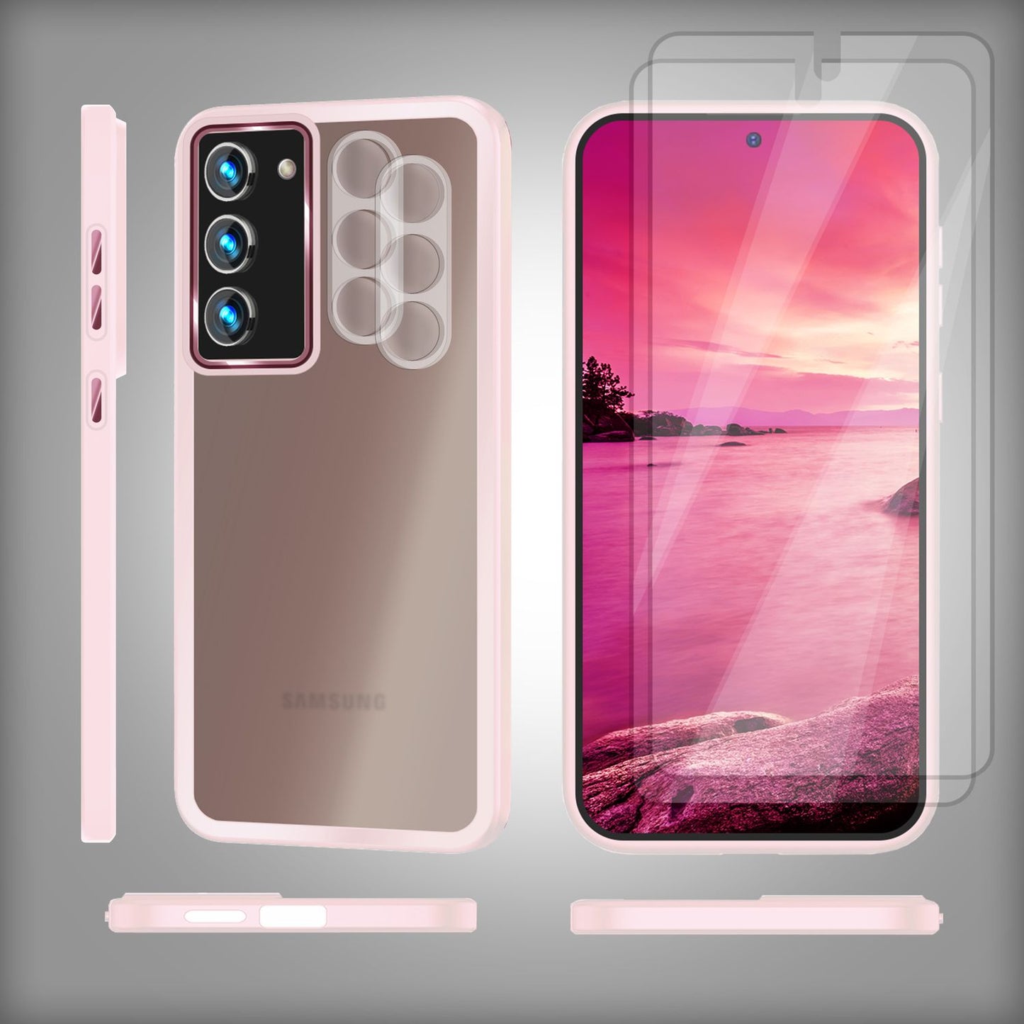 NALIA Matte Handyhülle für Samsung Galaxy S23 Plus – Stoßfester Silikon-Rahmen & Semi-Transparent – FUZION (Anti-Fingerprint Case) – Marke aus Berlin