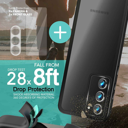NALIA Matte Handyhülle für Samsung Galaxy S23 Plus – Stoßfester Silikon-Rahmen & Semi-Transparent – FUZION (Anti-Fingerprint Case) – Marke aus Berlin