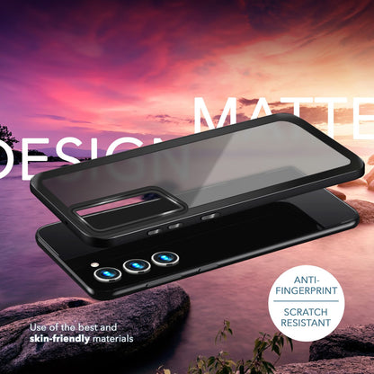 NALIA Matte Handyhülle für Samsung Galaxy S23 Plus – Stoßfester Silikon-Rahmen & Semi-Transparent – FUZION (Anti-Fingerprint Case) – Marke aus Berlin