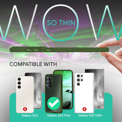 NALIA Matte Handyhülle für Samsung Galaxy S23 Plus – Stoßfester Silikon-Rahmen & Semi-Transparent – FUZION (Anti-Fingerprint Case) – Marke aus Berlin
