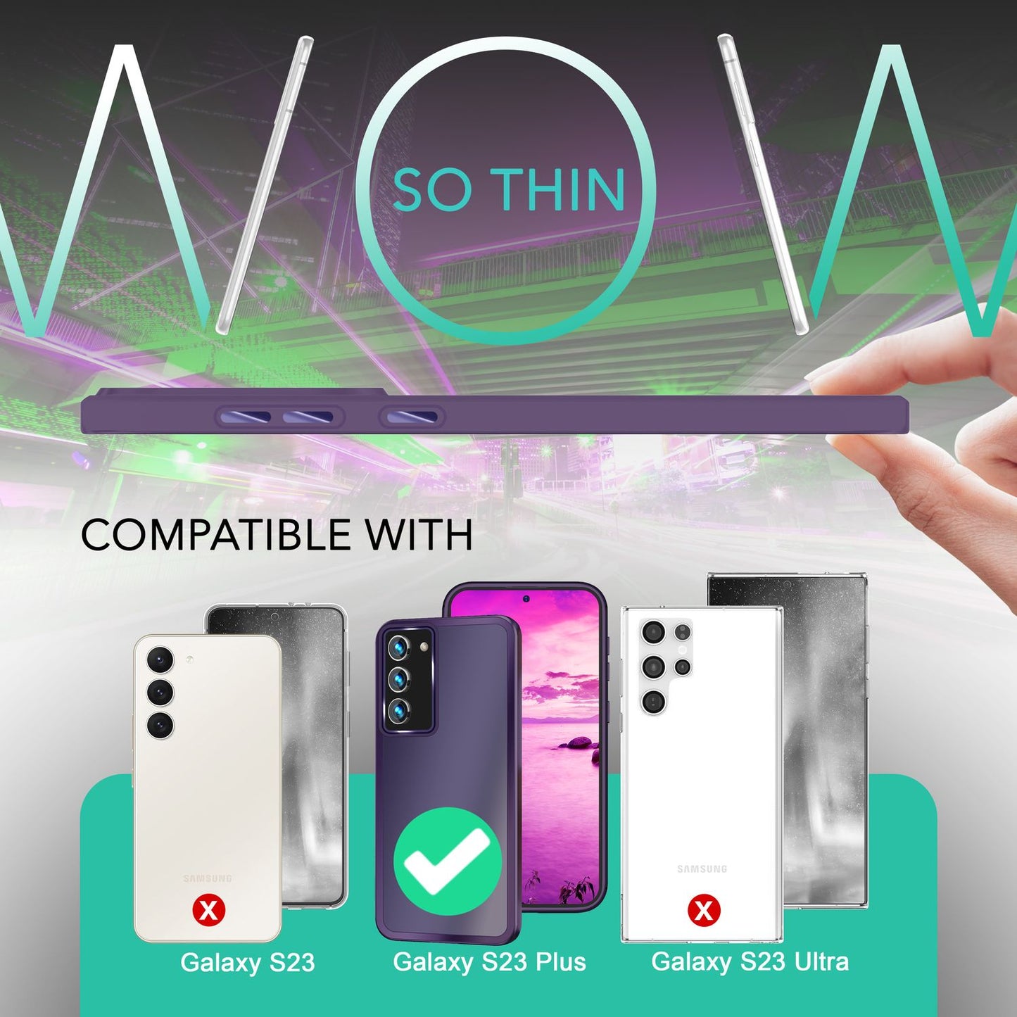 NALIA Matte Handyhülle für Samsung Galaxy S23 Plus – Stoßfester Silikon-Rahmen & Semi-Transparent – FUZION (Anti-Fingerprint Case) – Marke aus Berlin