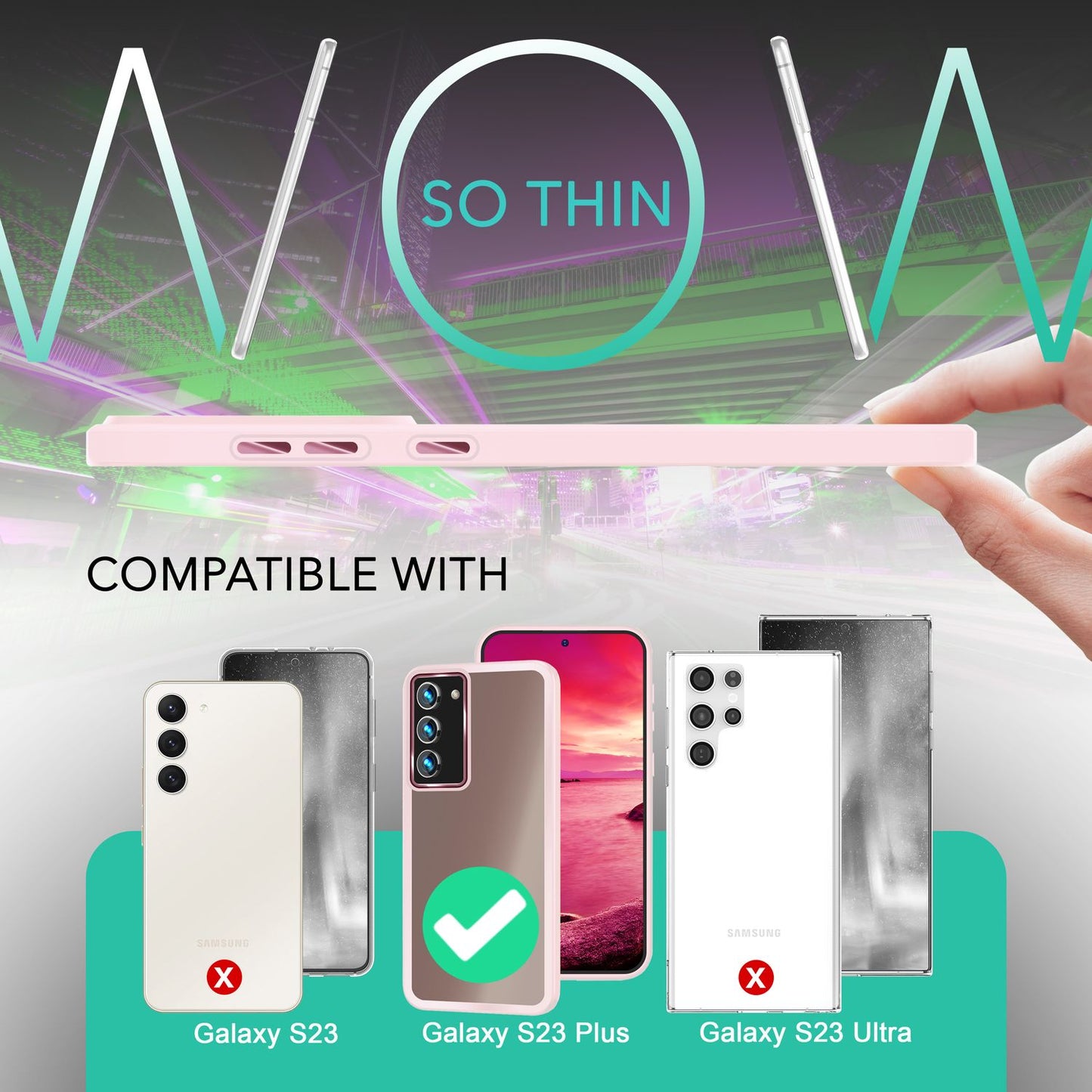 NALIA Matte Handyhülle für Samsung Galaxy S23 Plus – Stoßfester Silikon-Rahmen & Semi-Transparent – FUZION (Anti-Fingerprint Case) – Marke aus Berlin