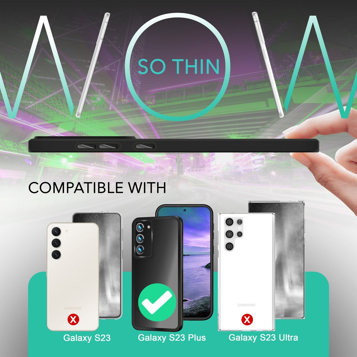 NALIA Matte Handyhülle für Samsung Galaxy S23 Plus – Stoßfester Silikon-Rahmen & Semi-Transparent – FUZION (Anti-Fingerprint Case) – Marke aus Berlin