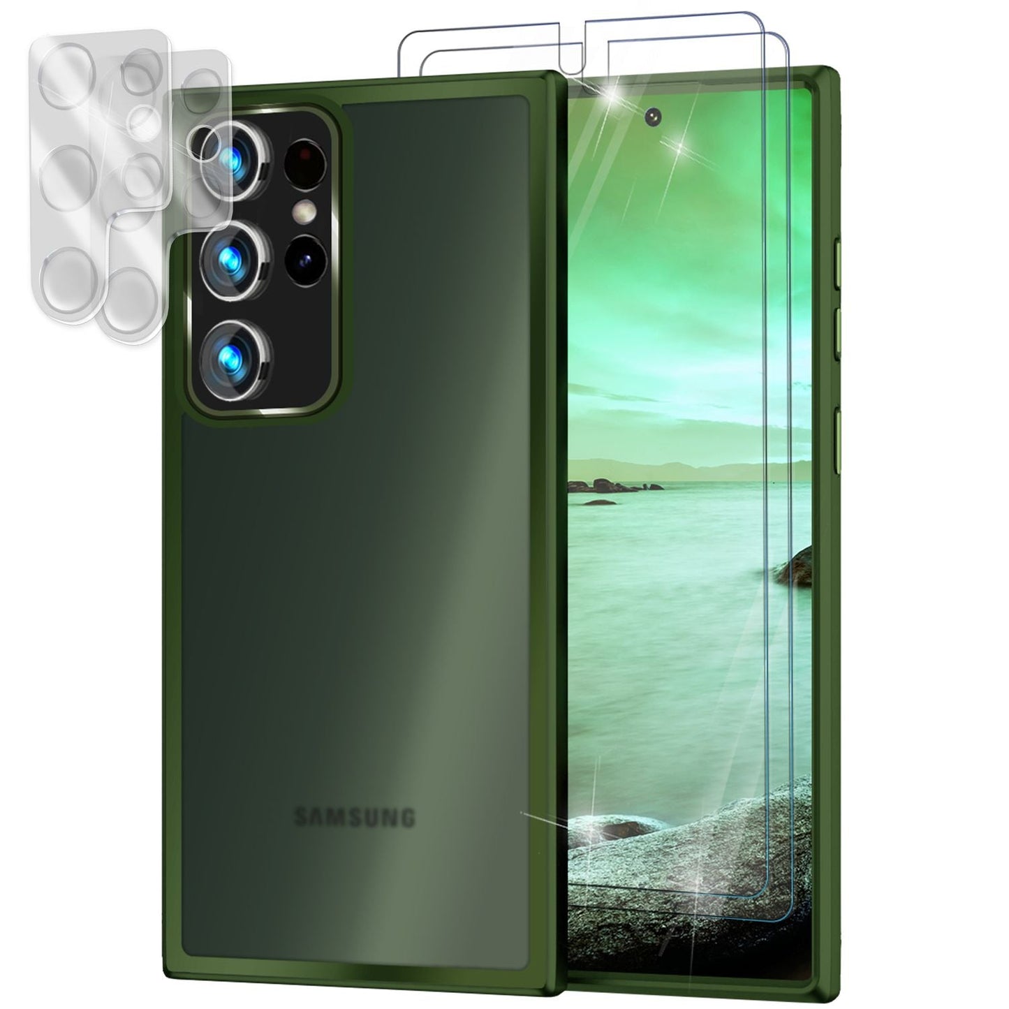 NALIA Matte Handyhülle für Samsung Galaxy S23 Ultra – Stoßfester Silikon-Rahmen & Semi-Transparent – FUZION (Anti-Fingerprint Case) – Marke aus Berlin