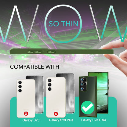 NALIA Matte Handyhülle für Samsung Galaxy S23 Ultra – Stoßfester Silikon-Rahmen & Semi-Transparent – FUZION (Anti-Fingerprint Case) – Marke aus Berlin