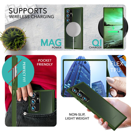 NALIA Matte Handyhülle für Samsung Galaxy S23 Ultra – Stoßfester Silikon-Rahmen & Semi-Transparent – FUZION (Anti-Fingerprint Case) – Marke aus Berlin