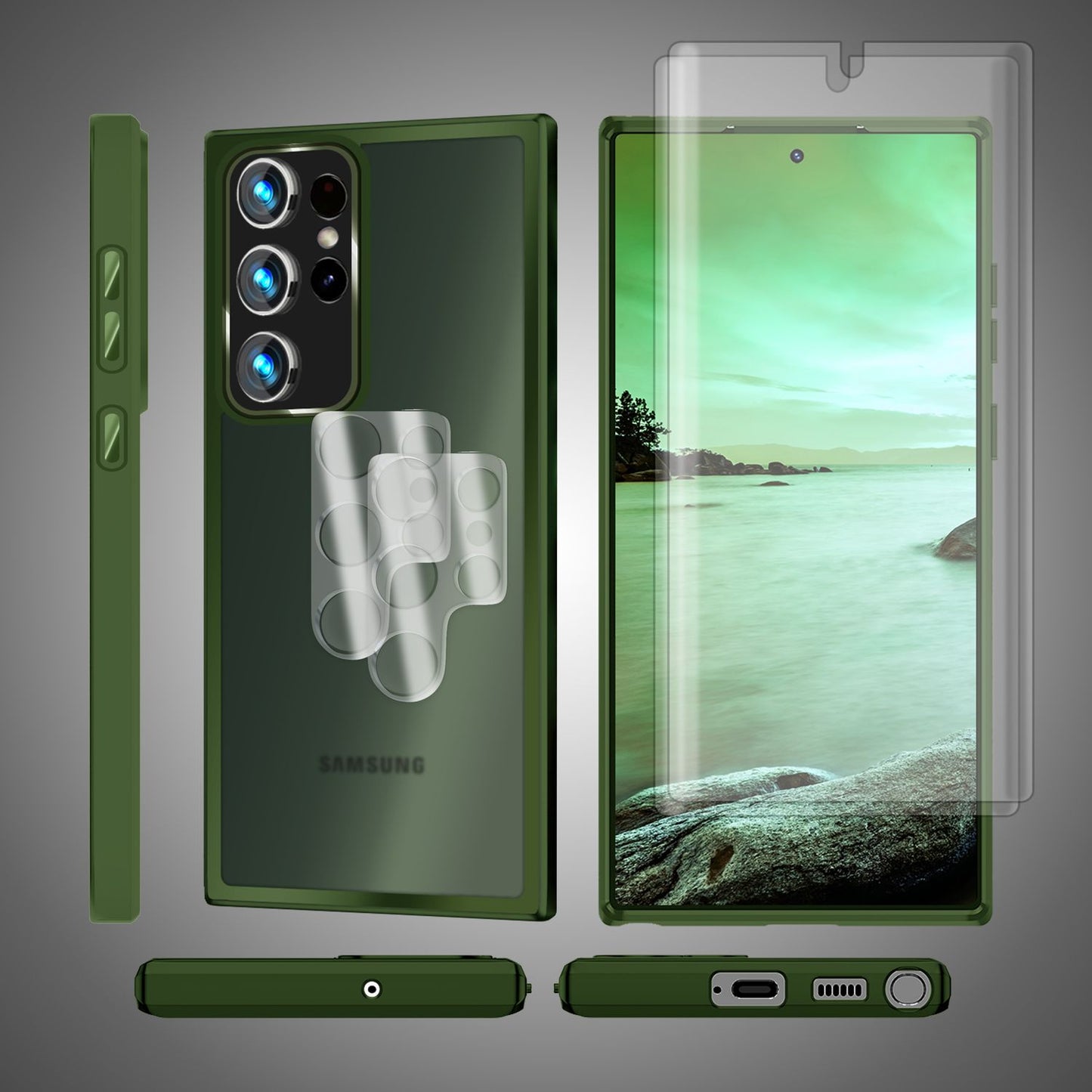 NALIA Matte Handyhülle für Samsung Galaxy S23 Ultra – Stoßfester Silikon-Rahmen & Semi-Transparent – FUZION (Anti-Fingerprint Case) – Marke aus Berlin