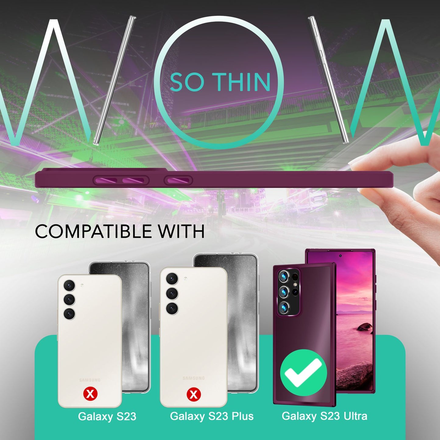 NALIA Matte Handyhülle für Samsung Galaxy S23 Ultra – Stoßfester Silikon-Rahmen & Semi-Transparent – FUZION (Anti-Fingerprint Case) – Marke aus Berlin