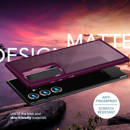 NALIA Matte Handyhülle für Samsung Galaxy S23 Ultra – Stoßfester Silikon-Rahmen & Semi-Transparent – FUZION (Anti-Fingerprint Case) – Marke aus Berlin
