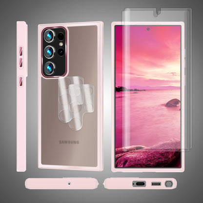 NALIA Matte Handyhülle für Samsung Galaxy S23 Ultra – Stoßfester Silikon-Rahmen & Semi-Transparent – FUZION (Anti-Fingerprint Case) – Marke aus Berlin