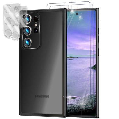 NALIA Matte Handyhülle für Samsung Galaxy S23 Ultra – Stoßfester Silikon-Rahmen & Semi-Transparent – FUZION (Anti-Fingerprint Case) – Marke aus Berlin