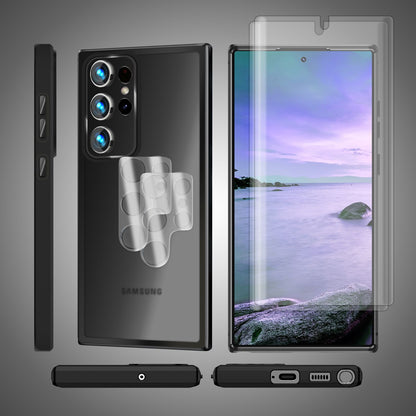 NALIA Matte Handyhülle für Samsung Galaxy S23 Ultra – Stoßfester Silikon-Rahmen & Semi-Transparent – FUZION (Anti-Fingerprint Case) – Marke aus Berlin