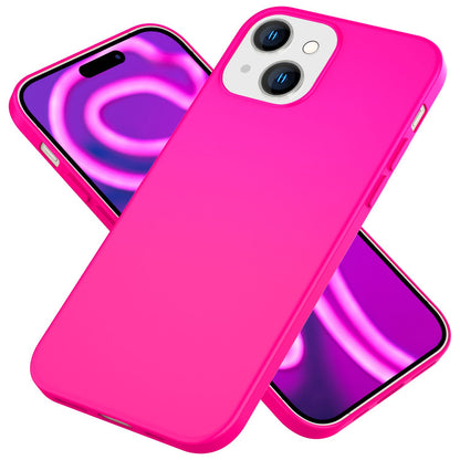 NALIA Neon Silikonhülle für iPhone 15 – Soft-Touch & Signal-Neon – NEONSHOCK (Matte Schutzhülle) – Marke aus Berlin