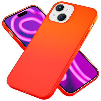 NALIA Neon Silikonhülle für iPhone 15 Plus – Soft-Touch & Signal-Neon – NEONSHOCK (Matte Schutzhülle) – Marke aus Berlin
