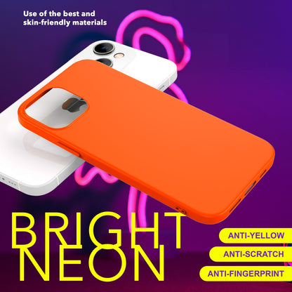 NALIA Neon Silikonhülle für iPhone 15 Plus – Soft-Touch & Signal-Neon – NEONSHOCK (Matte Schutzhülle) – Marke aus Berlin