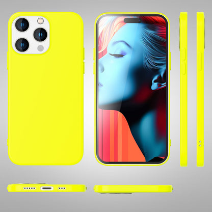 NALIA Neon Silikonhülle für iPhone 15 Pro Max – Soft-Touch & Signal-Neon – NEONSHOCK (Matte Schutzhülle) – Marke aus Berlin