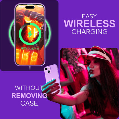 NALIA Neon Silikonhülle für iPhone 15 – Knallige Signal-Farbe & Linsenschutz – VIBE (Transparentes Case) – Marke aus Berlin