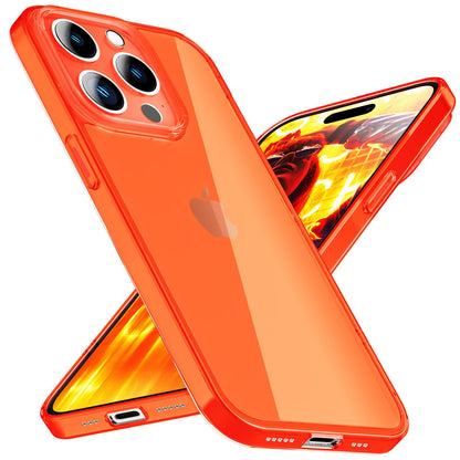NALIA Neon Silikonhülle für iPhone 15 Pro – Knallige Signal-Farbe & Linsenschutz – VIBE (Transparentes Case) – Marke aus Berlin
