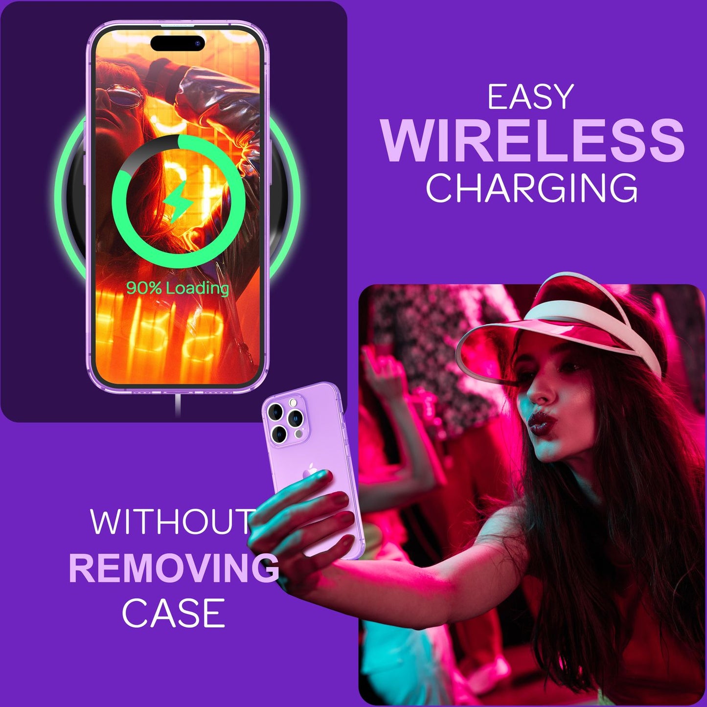 NALIA Neon Silikonhülle für iPhone 15 Pro Max – Knallige Signal-Farbe & Linsenschutz – VIBE (Transparentes Case) – Marke aus Berlin