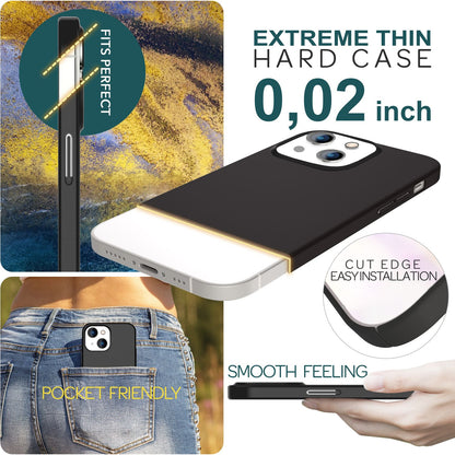 NALIA Ultra Slim Hardcase für iPhone 15 – Anti-Fingerabdruck & 0.5mm Dünn – PUREFIT (Matt & Leicht) – Marke aus Berlin
