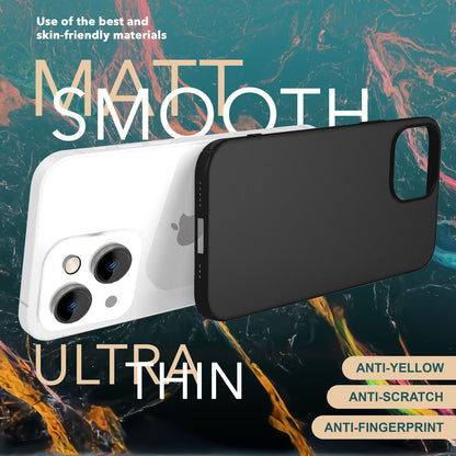 NALIA Ultra Slim Hardcase für iPhone 15 Plus – Anti-Fingerabdruck & 0.5mm Dünn – PUREFIT (Matt & Leicht) – Marke aus Berlin