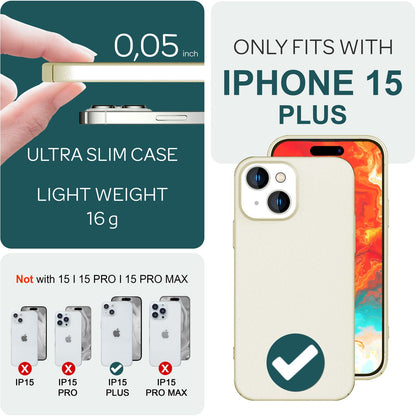 NALIA Ultra Slim Hardcase für iPhone 15 Plus – Anti-Fingerabdruck & 0.5mm Dünn – PUREFIT (Matt & Leicht) – Marke aus Berlin