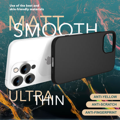 NALIA Ultra Slim Hardcase für iPhone 15 Pro – Anti-Fingerabdruck & 0.5mm Dünn – PUREFIT (Matt & Leicht) – Marke aus Berlin