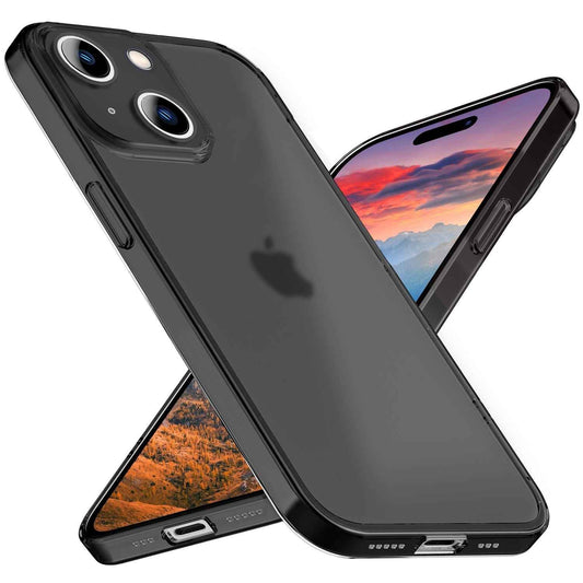 NALIA Ultra Slim Hardcase für iPhone 15 – Matt-Transparent & 0.3mm Dünn – PHANTOM (Dünnes Cover & Kamera-Vollschutz) – Marke aus Berlin