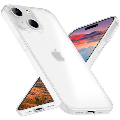 NALIA Ultra Slim Hardcase für iPhone 15 – Matt-Transparent & 0.3mm Dünn – PHANTOM (Dünnes Cover & Kamera-Vollschutz) – Marke aus Berlin