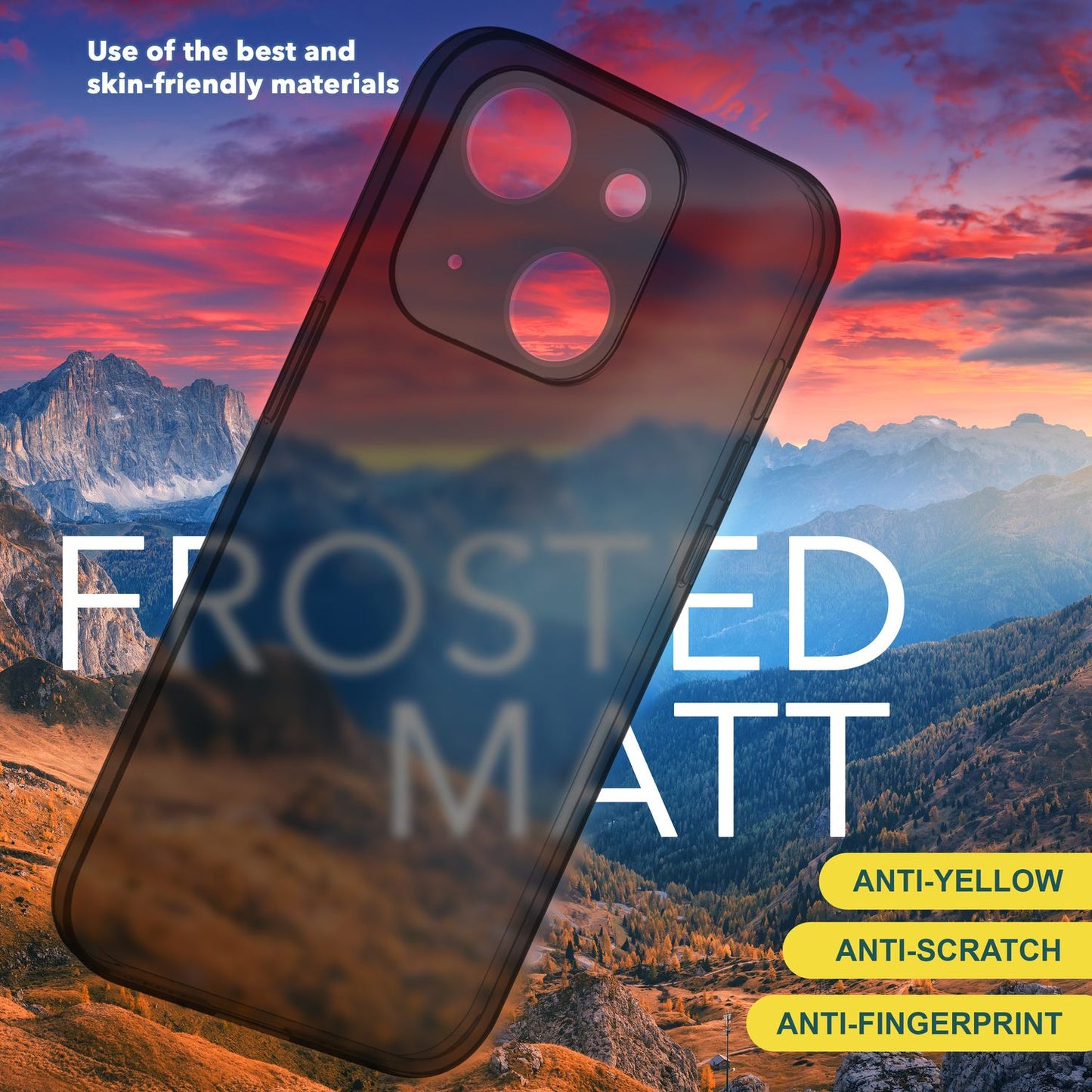 NALIA Ultra Slim Hardcase für iPhone 15 – Matt-Transparent & 0.3mm Dünn – PHANTOM (Dünnes Cover & Kamera-Vollschutz) – Marke aus Berlin